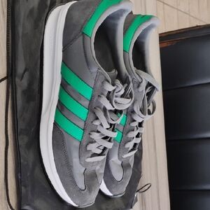 adidas Grey and Green Casual Sneakers